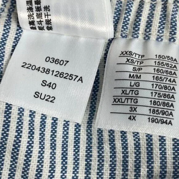 ROOTS WOMENS Coronet Blue Striped Pemberton Linen Blend Drawstring Shorts US XL - Picture 8 of 13